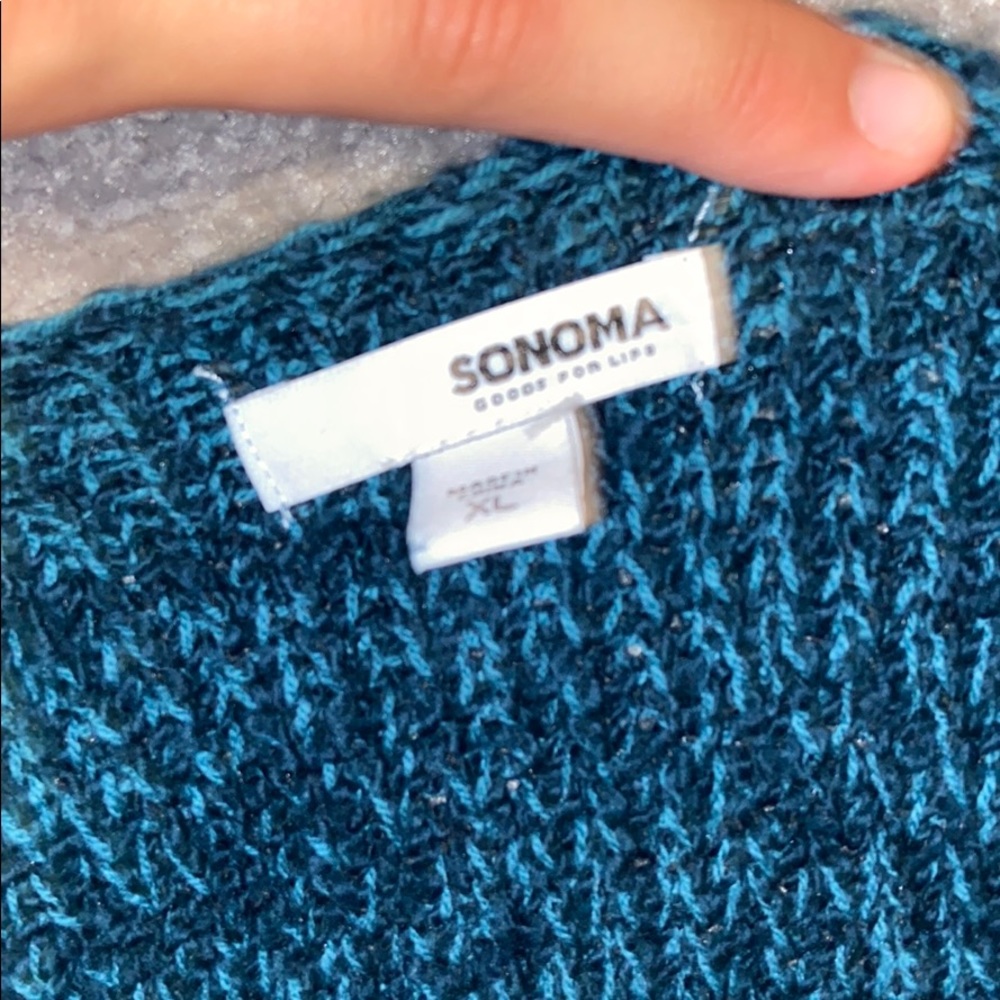 blue green sweater - Picture 3 of 4